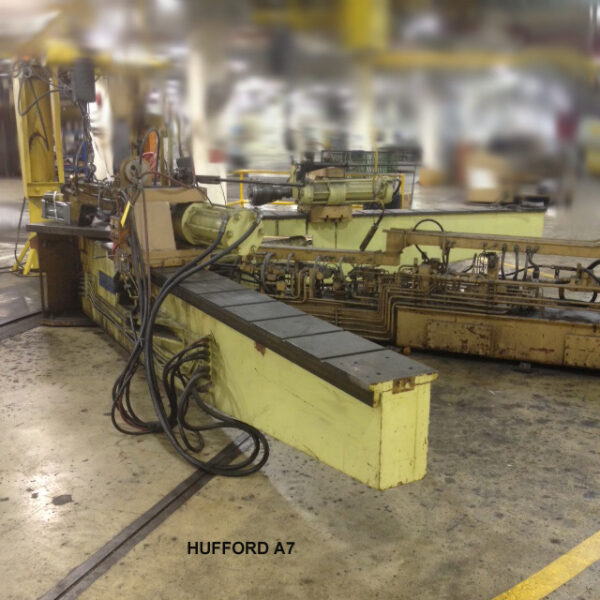 20 tons, Hufford L&F, A-7 Extrusion Stretch Wrap Forming Press Machine, Distance between 6 inch gripper jaws 202 inch, with Bulldozer die clamp, Serial Number 80508 [S8120-10201-519]