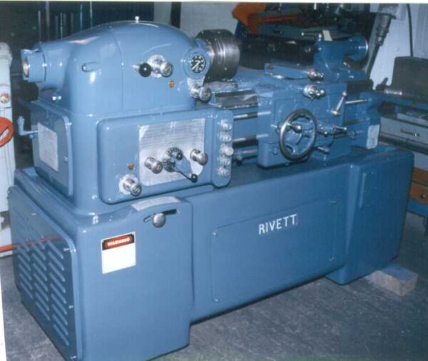 13" swing x 20" centers Rivett Engine Lathe, Model 1020S, Swing Over Cross Slide 7", Variable Spindle Speed thru 3,000 rpm, Thru Spindle Hole 1.250" diameter, Serial Number 220 [L3000-6675]