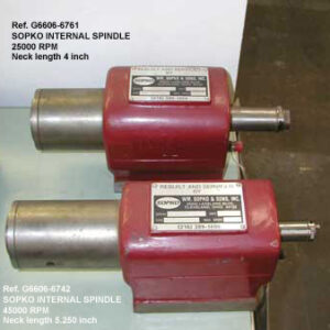 Sopko Internal Grinding Spindle, Type 401-253200, RPM 45,000, Length of Neck 5.250", V-ways width 4.75" x 6", Serial Number 119009 [G6526-6742]