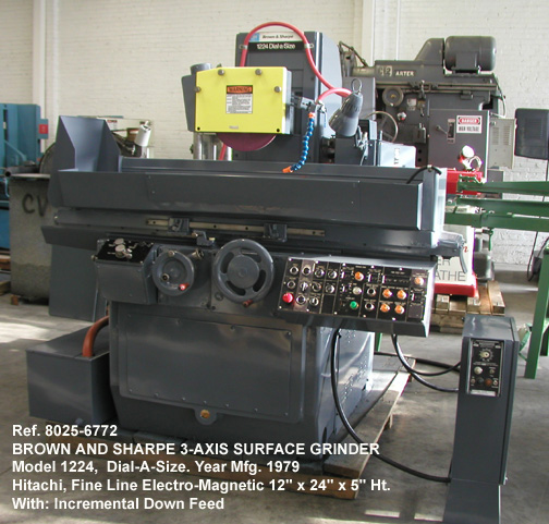 12" x 24" Brown & Sharpe Surface Grinder, Dial-A-Size, Model 1224, 3-axis Power Feed, Incremental Down Feed, in-mm, 2-axis DRO, Electro Magetic Chuck, Serial Number 523-1224-410 [G8025-6772]