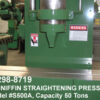 50 ton, Hanniffin C- Frame Hydraulic Straightening Press, Model S500A, Stroke 16", Bed 12" x 84" Bed, Throat Depth 10", Daylight 20" bottom Ram,, Serial Number C-80781 [P5298-8719]