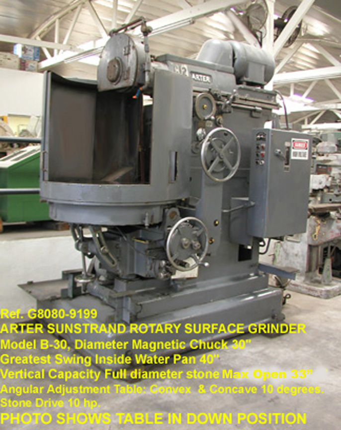 Arter-B30-Rotary-Surface-Grinder_Electro-Chck-30-in_SP-40-in_Extra-Ht-U-stone-33-in_10-hp_Pwr-Elev_Serial-3289_Dwn-Position_ 9199-2X
