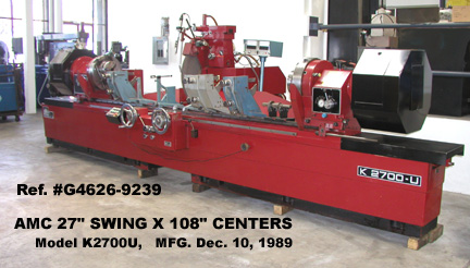 27" sw x 108" cc AMC Crankshaft Regrinder, Model K-2700-U, Serial Number 4268 [G4526-9239]