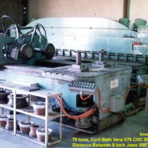 75 tons, Cyril Bath Vera V75 CNC Stretch Wrap Forming Press, Distance Between 8 inch Jaws 350", Stroke 30", Die Length 78", Serial Number 80204, [S8120-17166]