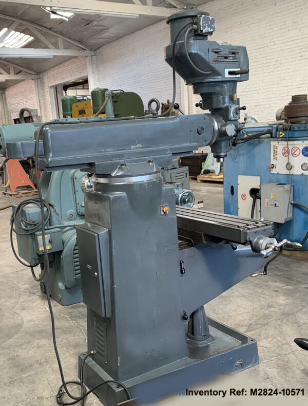 lagun-FT-1-vertical-milling-machine-power-feed-9-inch-x-42-inch-table-spindle-speeds-55-2940-rpm-2-hp-Serial-SE8702. Rear-LS. Ref 10571-6