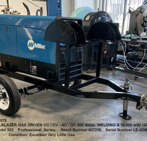 miller-trailblazer-model-302-cc-cv-ac-dc-300-amp.-welder-10000-watt-generator-professional-sries-stock-90786-Serial-LE4240-trailer-mounted-L-S, W2580-10578-1