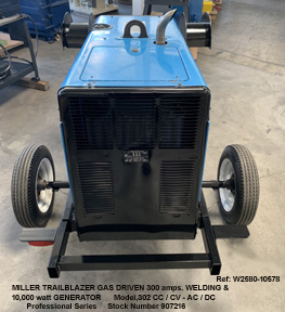 miller-trailblazer-model-302-cc-cv-ac-dc-300-amp.-welder-10000-watt-generator-professional-series-stock-90786-Serial-LE4240-trailer-mounted-Rear, W2580-10578-5