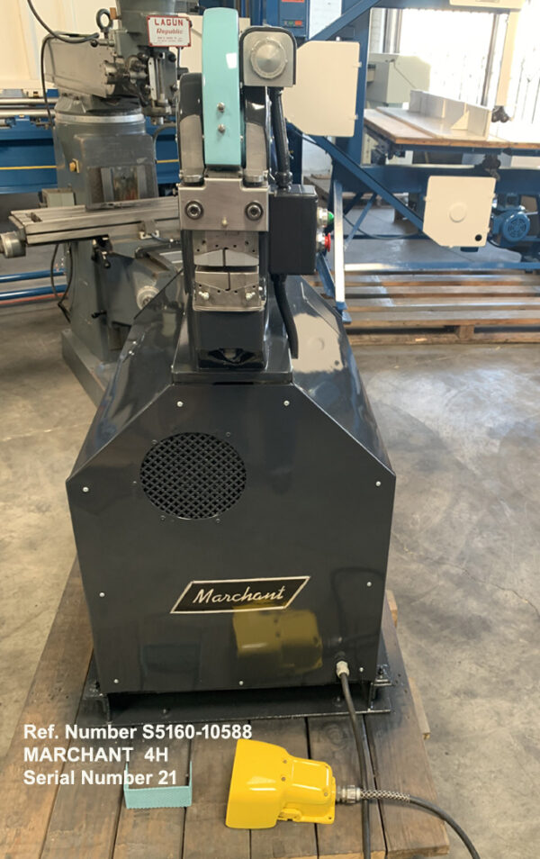 Marchant 4H Hydraulic Shrinker or Stretcher, Capacity 0.375 inch-al, with Shrinking Jaws assembly, Hydraulic Drive 7.5 hp, Serial-21, Front, Ref. 10588-1x