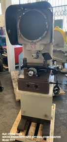 12 inch Nikon Shadowgraph Model 6CT Profile and Surface Illumination Optical Compartor, with 3-Turret Mounted Projection Lenses, two Axis Micrometer adjusted Stage, Serial Number 3945, Inventory Reference C3806-10610 - F