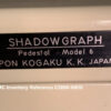 12 inch Nikon Shadowgraph Model 6CT Profile and Surface Illumination Optical Compartor, with 3-Turret Mounted Projection Lenses, two Axis Micrometer adjusted Stage, Serial Number 3945, Inventory Reference C3806-10610 -Factory Pedestal Tag