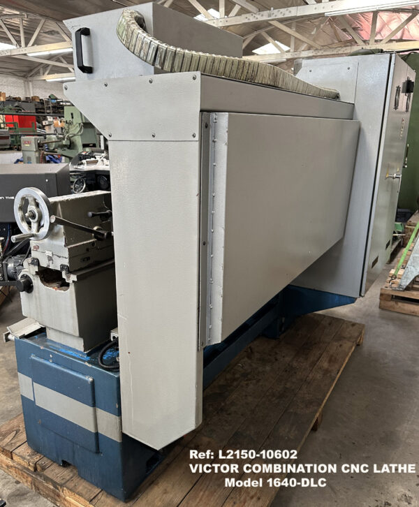 Victor-16-inch-x-40-inch-Combinatiohn-CNC-Lathe-Model-1640DLC-with-8-position-turret-8-inch-Chuck-5-C-Collet-Draw-Bar-Serial-Number-YD1641003-Rear-view - 10602-15