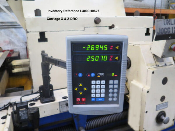 10627 6XxTru Turn Dezhou Delong Precion CW61190L Lathe 75 in x 315 in cc59.06 in. cros slide hole 5.11 in 4 315 rpm CARRIAGE DRO - Century Machinery