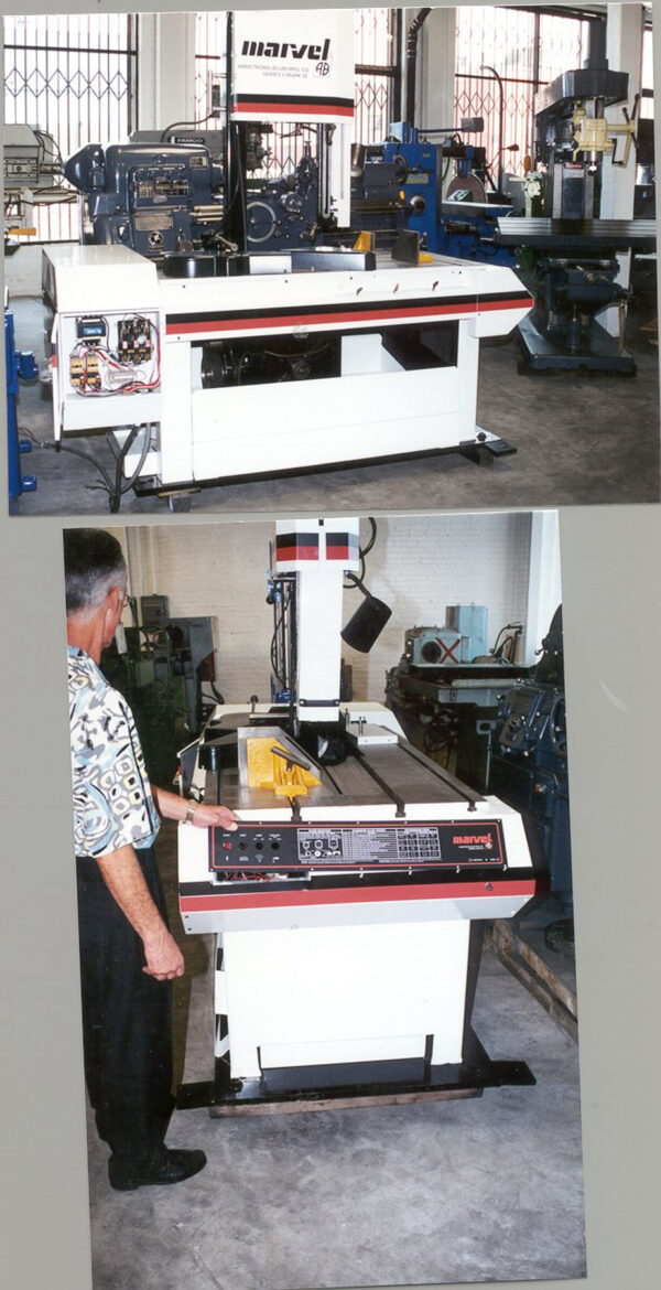 Marvel-18-inch-x-22.5-inch-Tilting-Frame-Band-Saw-Series-8-Mark-II-Tilts-45-deg-R-L-Vri-Speed-50-450-fpm-Serial-82588-W,- being worked on-10636-2