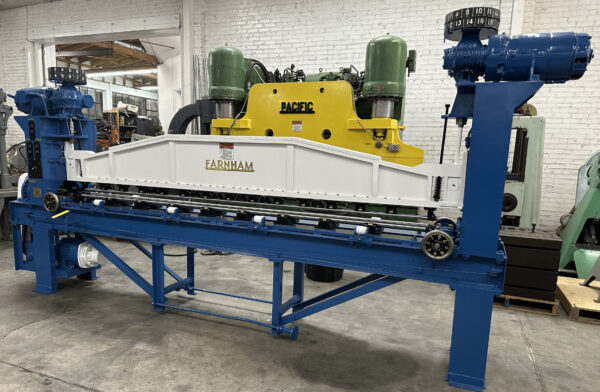 Farnham 1510-E, Forming Roll 15-ft Radius-1 inch, Thickness 0.94 inch, Top and Bottom Rolls 1.625 inch diameters, Roll Drive ,1 / 3 hp with, Elewctric brake,,VIEW Right Side-Front Ref 10644-1